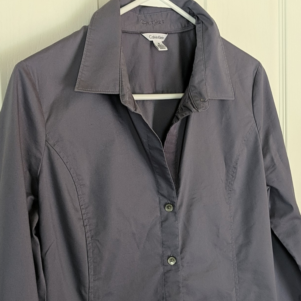 Calvin Klein Collared Button Down Blouse